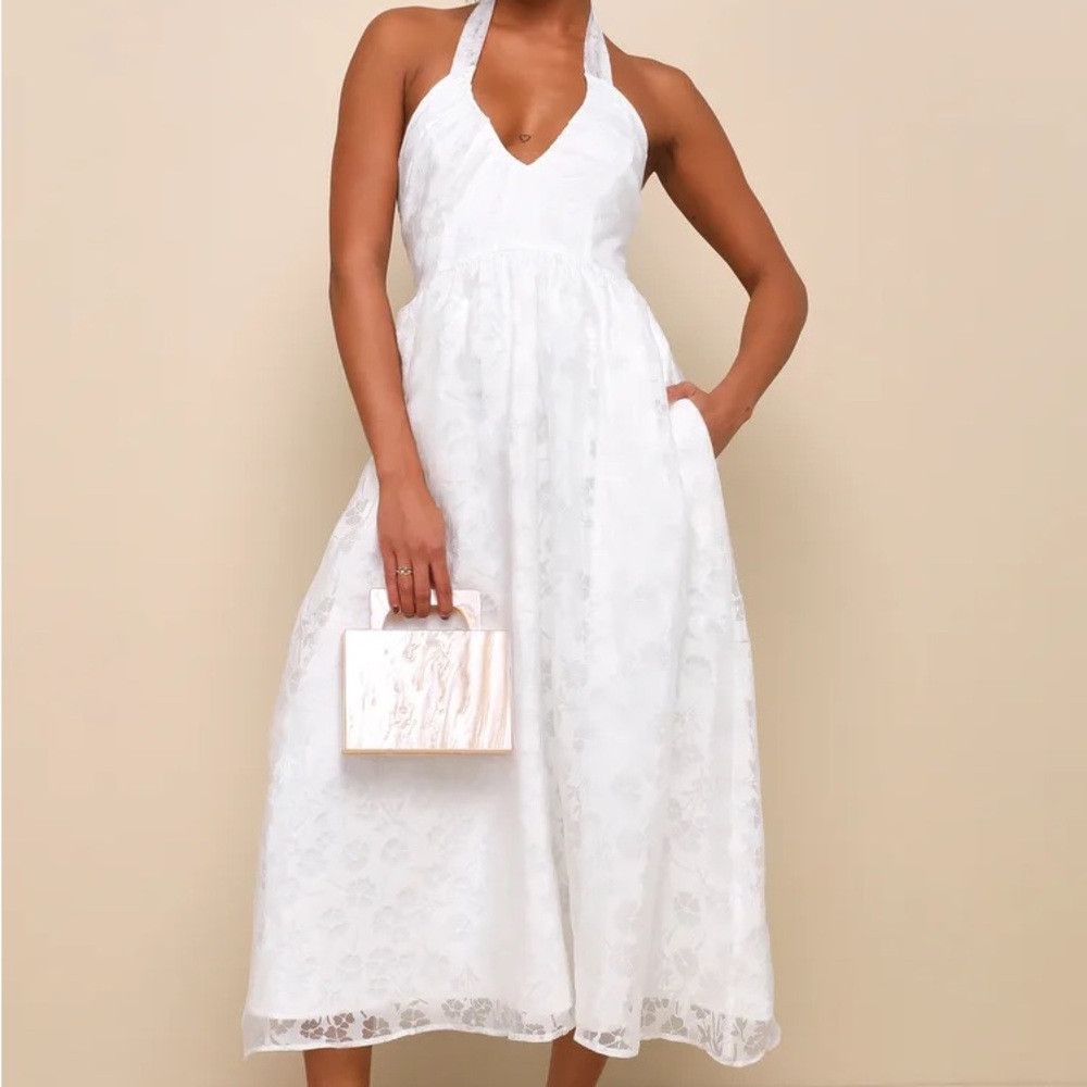 Lulus White Halter Dress
